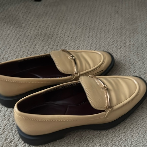 Franco Sarto Shoes - Franco Sarto Cream Loafers with Gold Bit